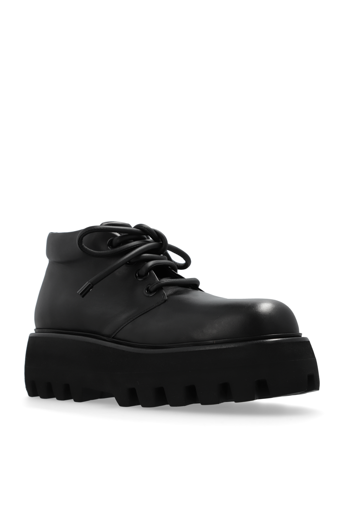 Black Leather Platform Boots Alexander McQueen - Vitkac Canada